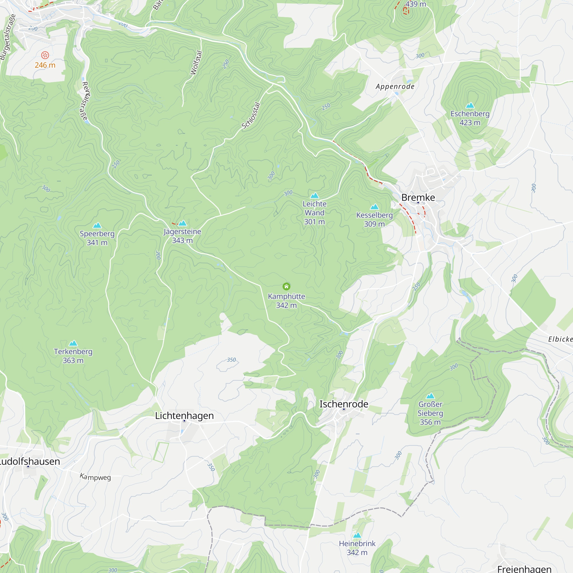 Kamphütte map