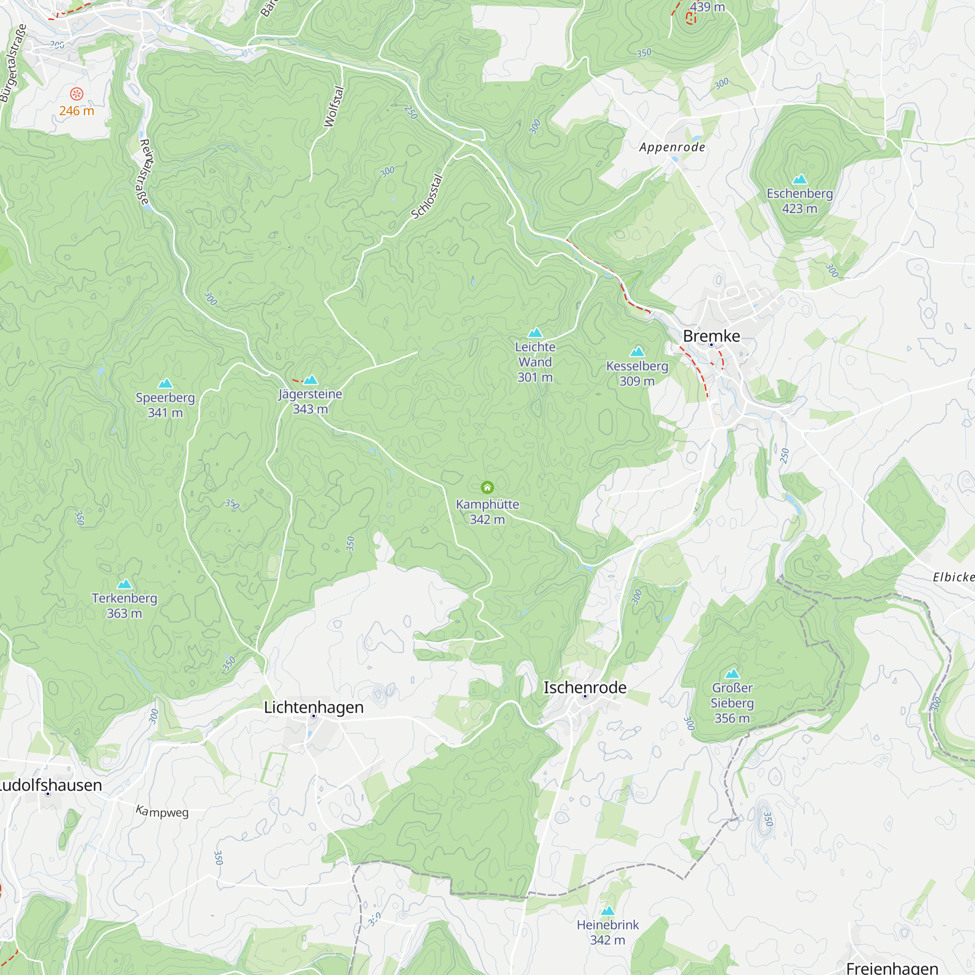 Kamphütte map