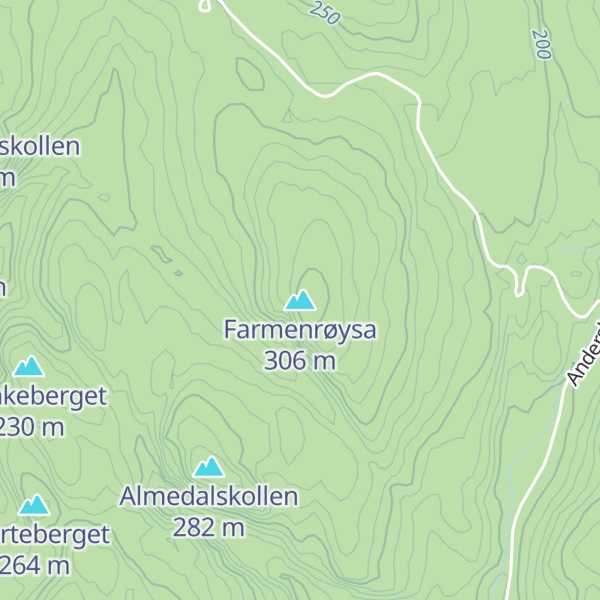 Map of Farmenrøysa