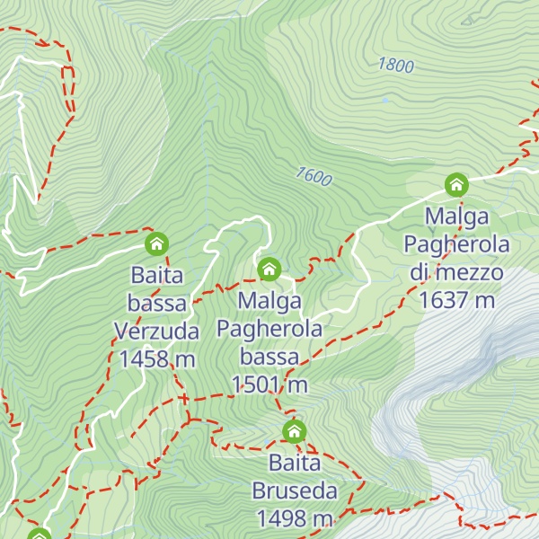 Map of Malga Pagherola bassa