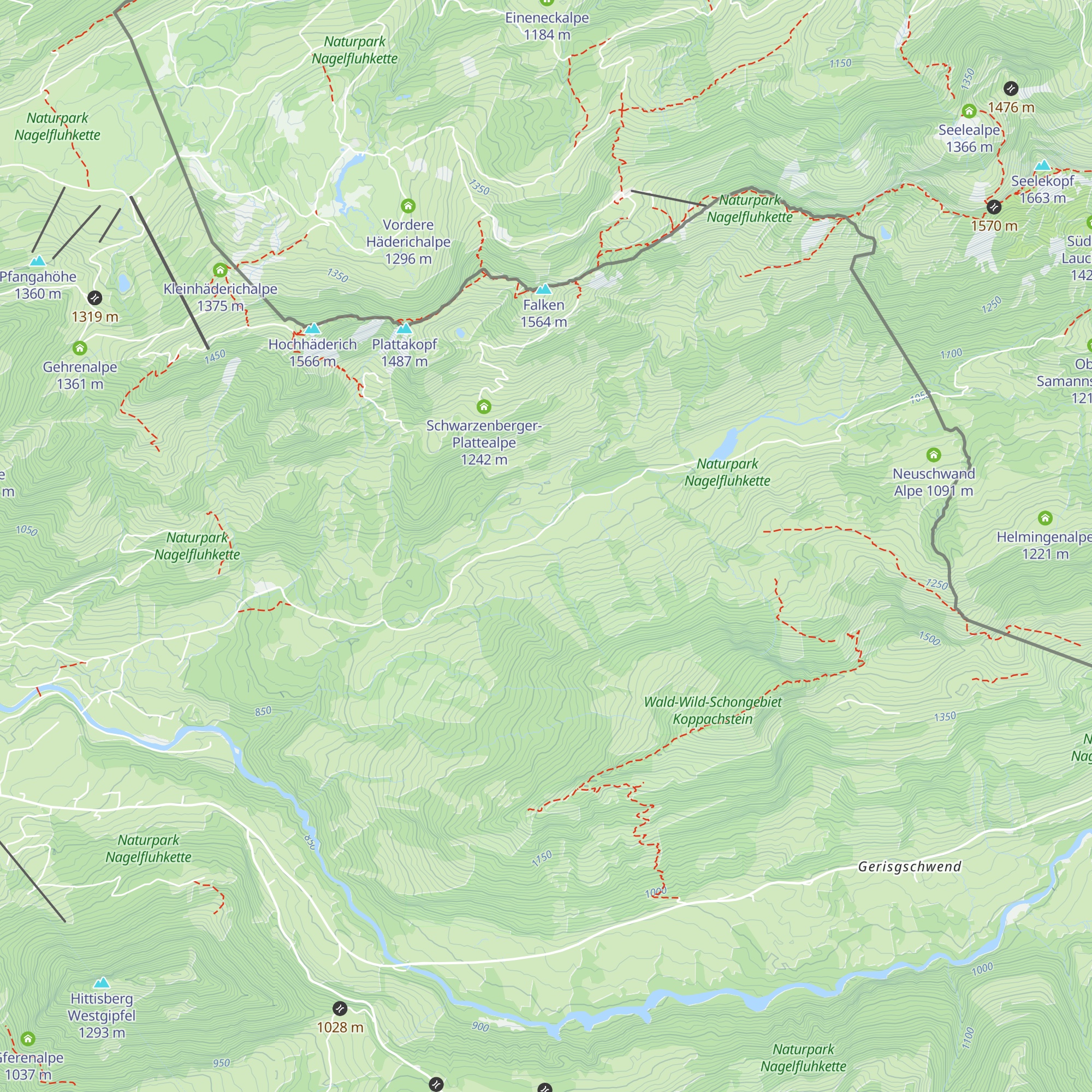 Kälberweiden Alpe map