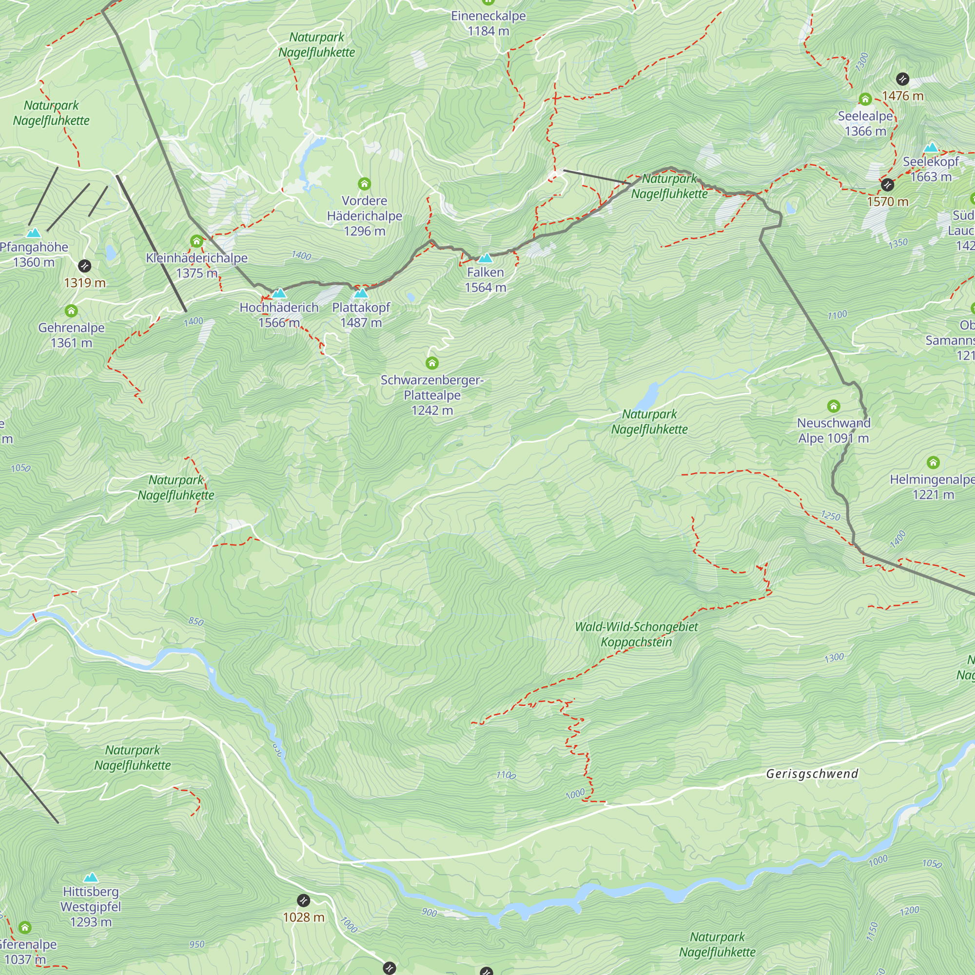 Kälberweiden Alpe map