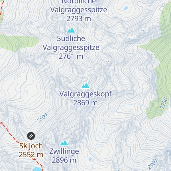 Map of Valgraggeskopf