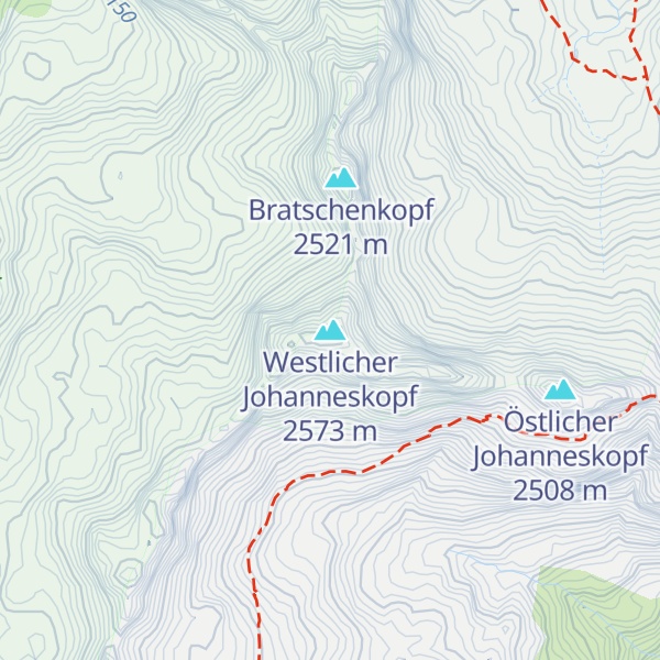 Map of Westlicher Johanneskopf