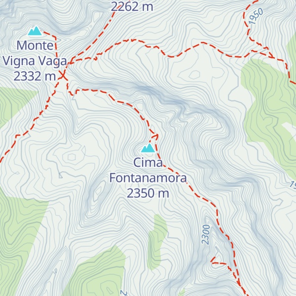Map of Cima Fontanamora
