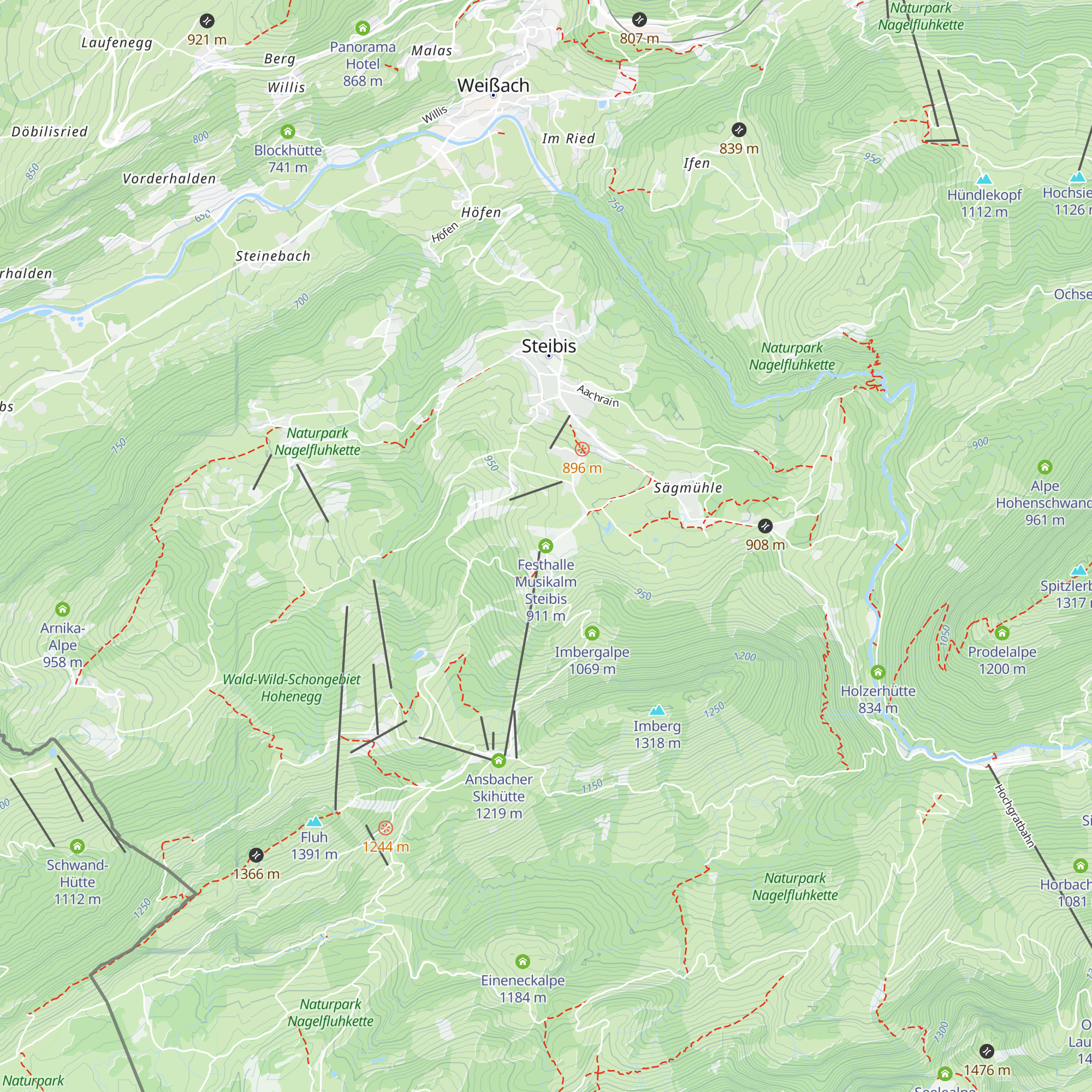 Festhalle Musikalm Steibis map