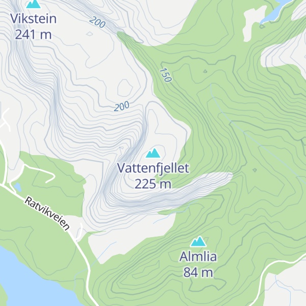 Map of Vattenfjellet