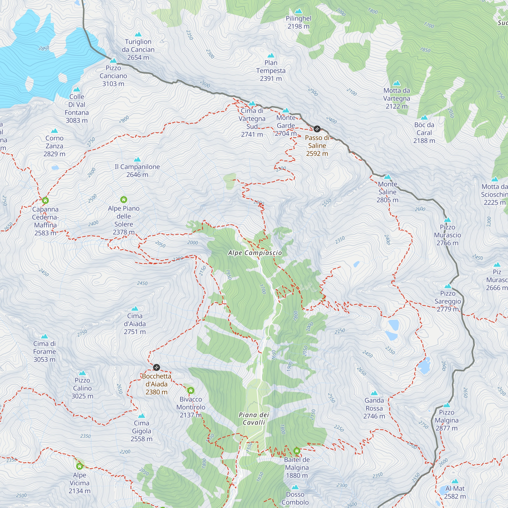 Alpe Campiascio map