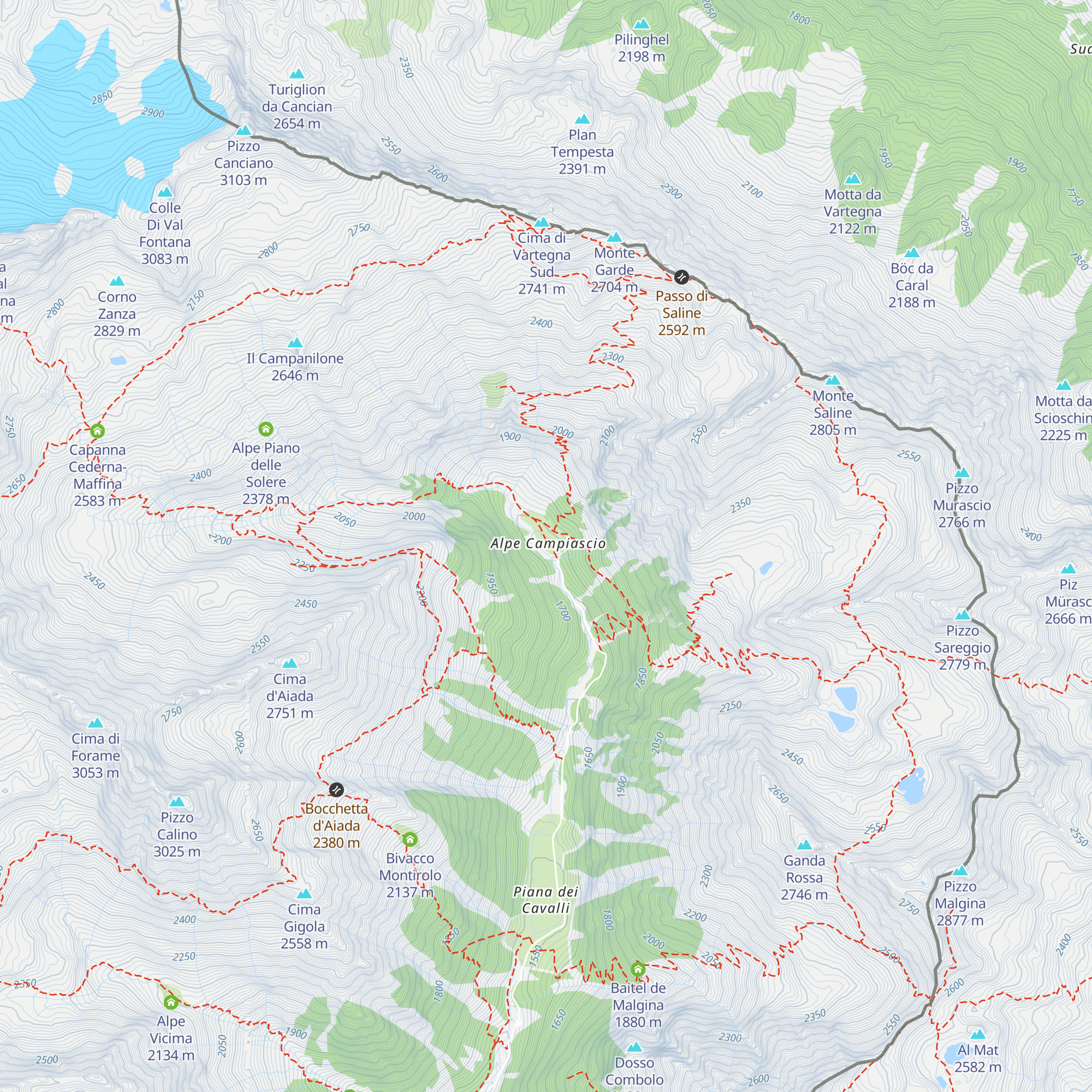 Alpe Campiascio map