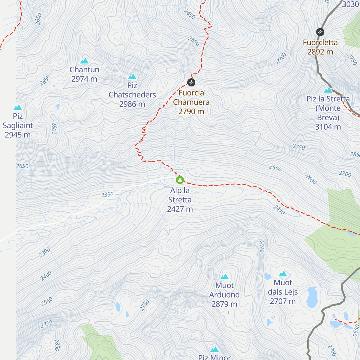 Alp la Stretta map