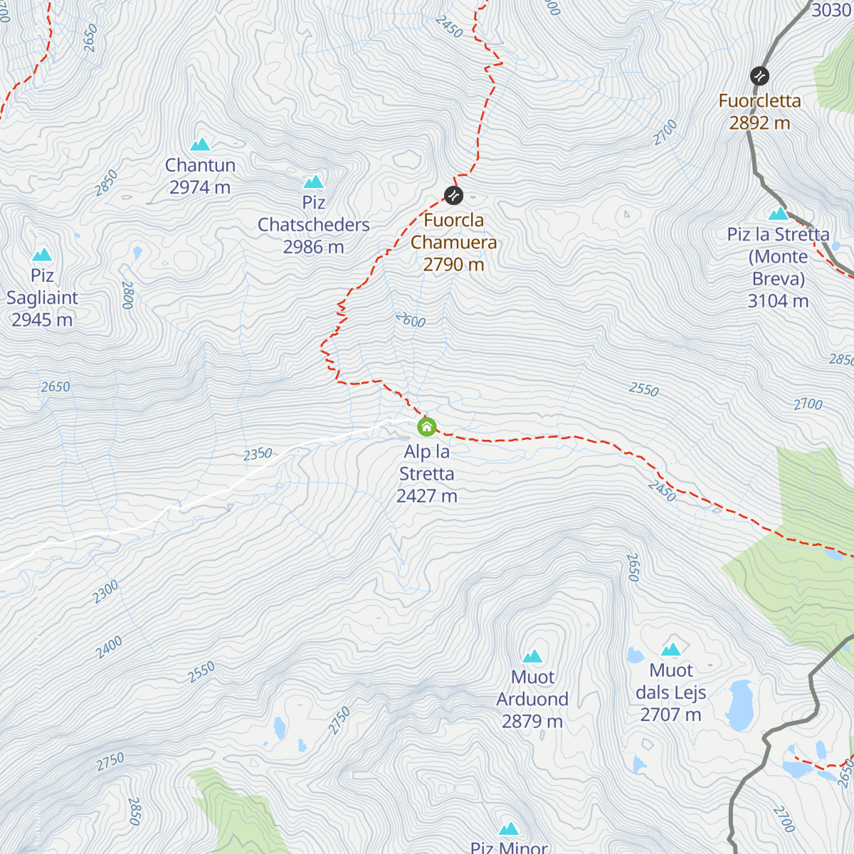 Alp la Stretta map