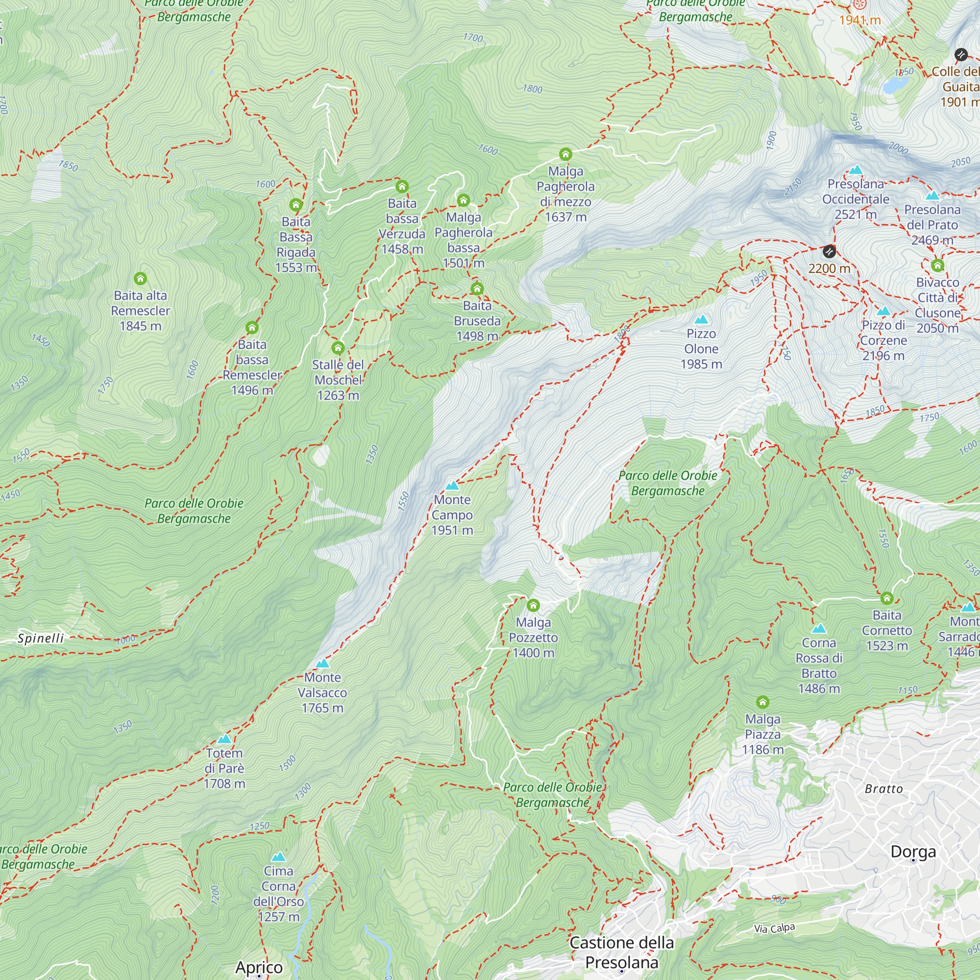 Baita Alpe Zò map