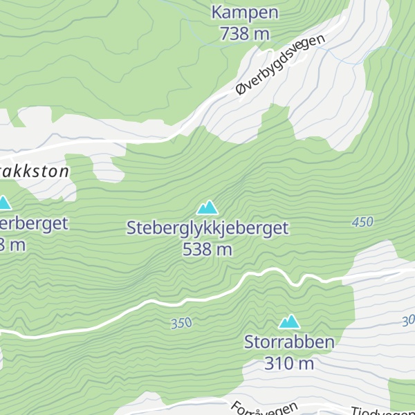 Map of Steberglykkjeberget