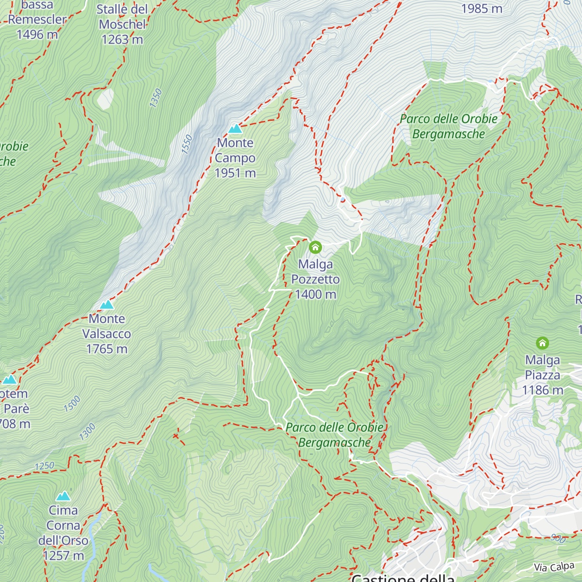 Malga Spina map