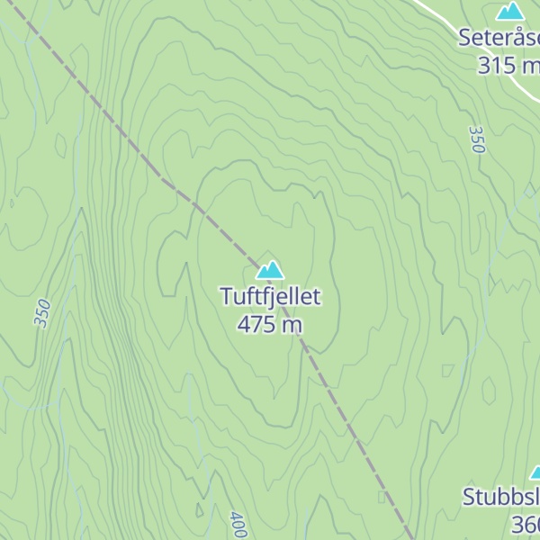 Map of Tuftfjellet