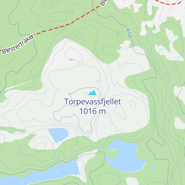 Map of Torpevassfjellet