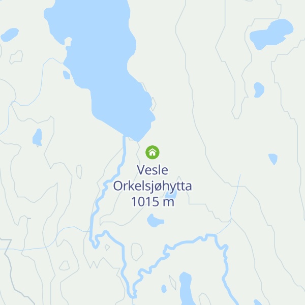 Map of Vesle Orkelsjøhytta