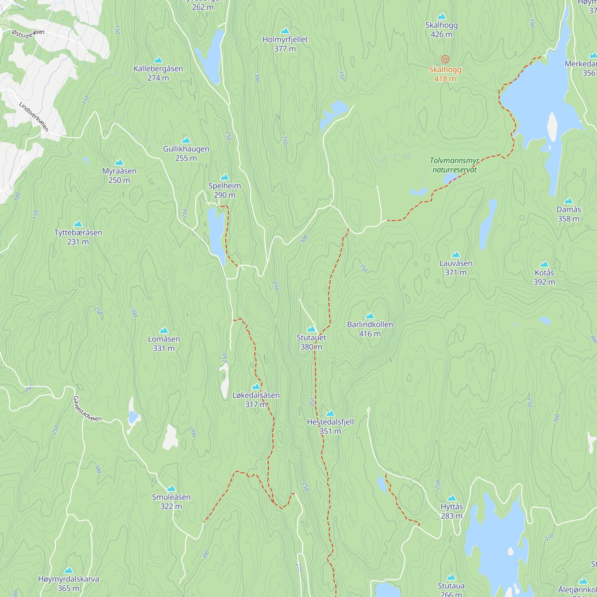 Hannevoldhytta map