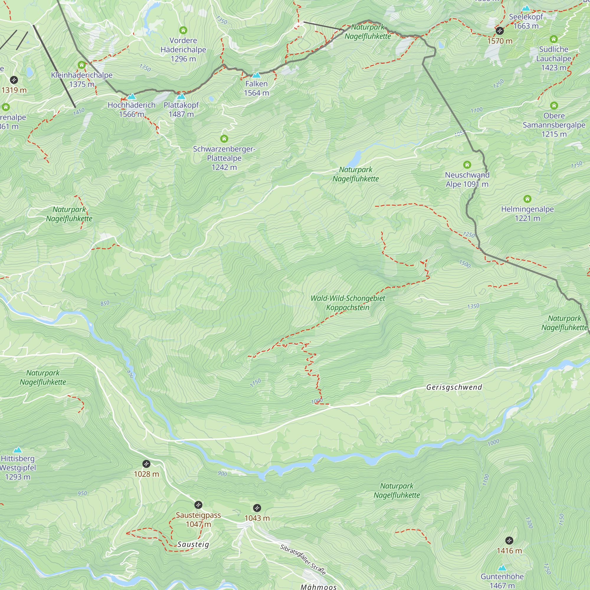 Ochsenlageralpe map