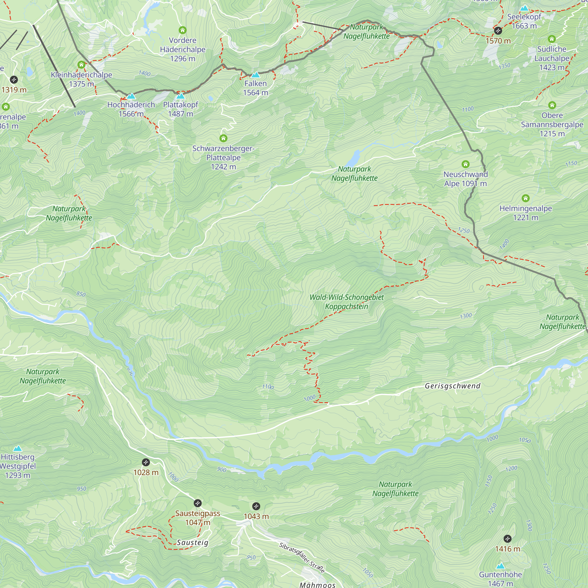 Ochsenlageralpe map