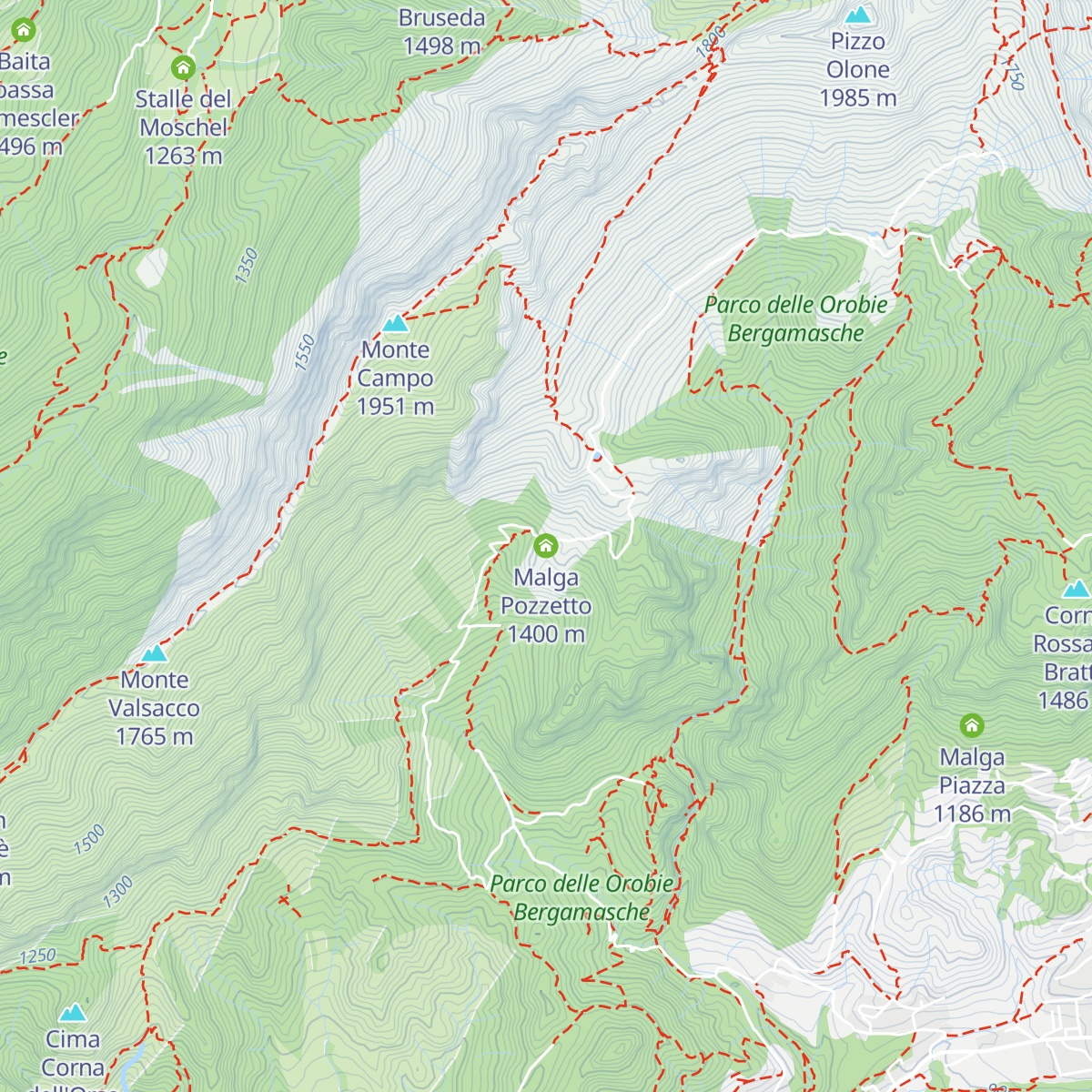 Malga Pozzetto map