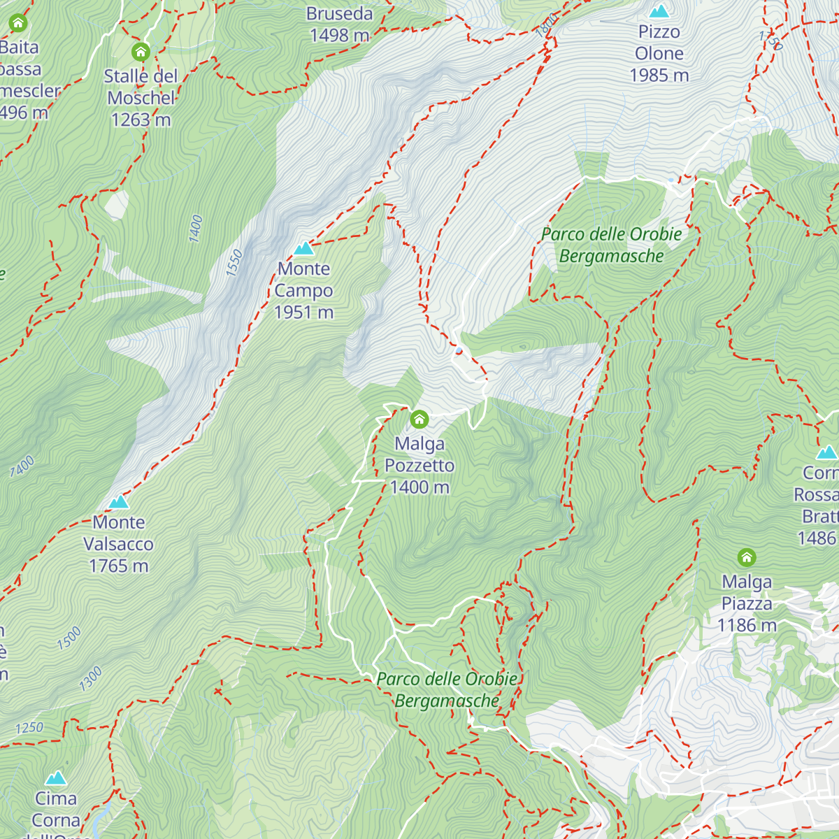 Malga Pozzetto map