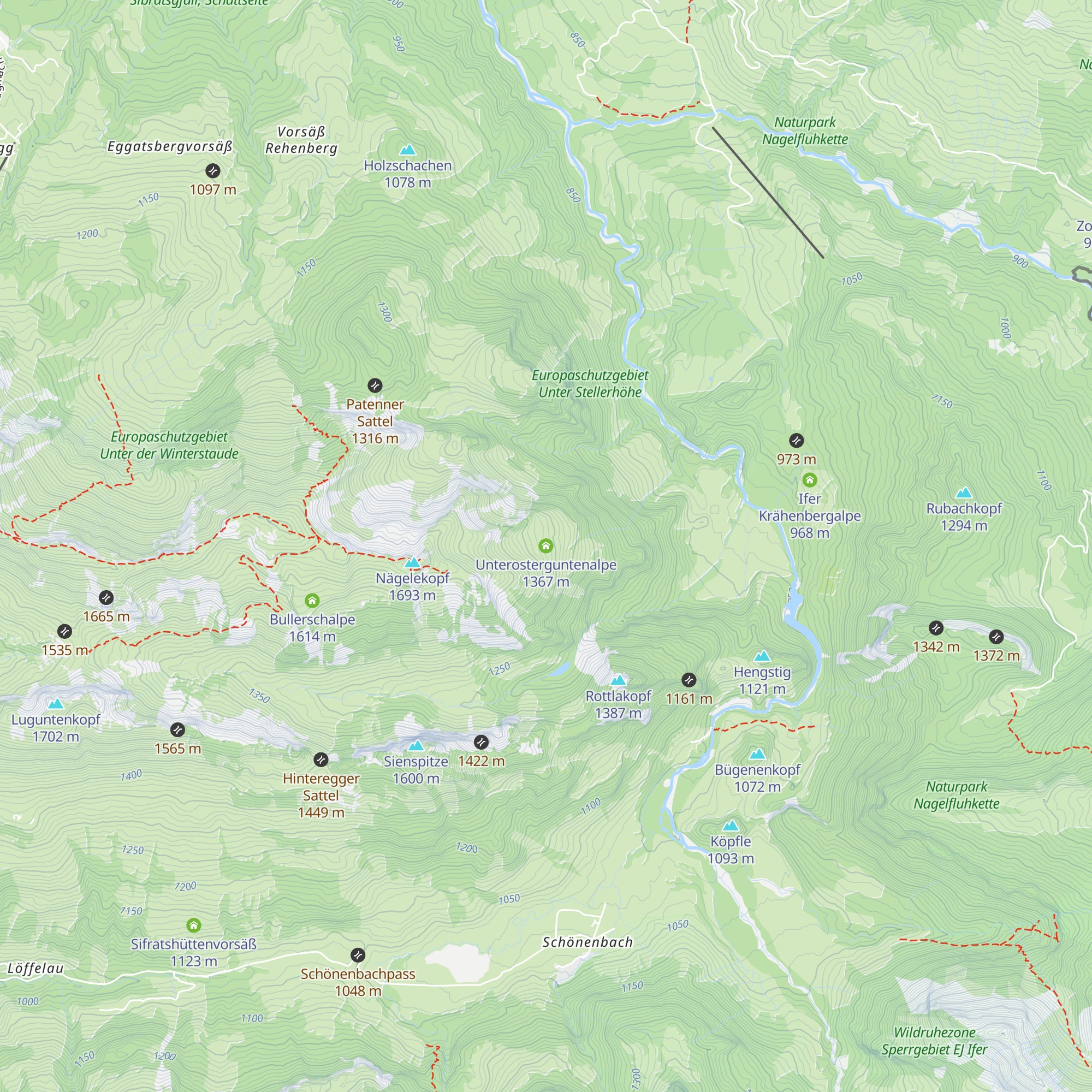 Unterosterguntenalpe map