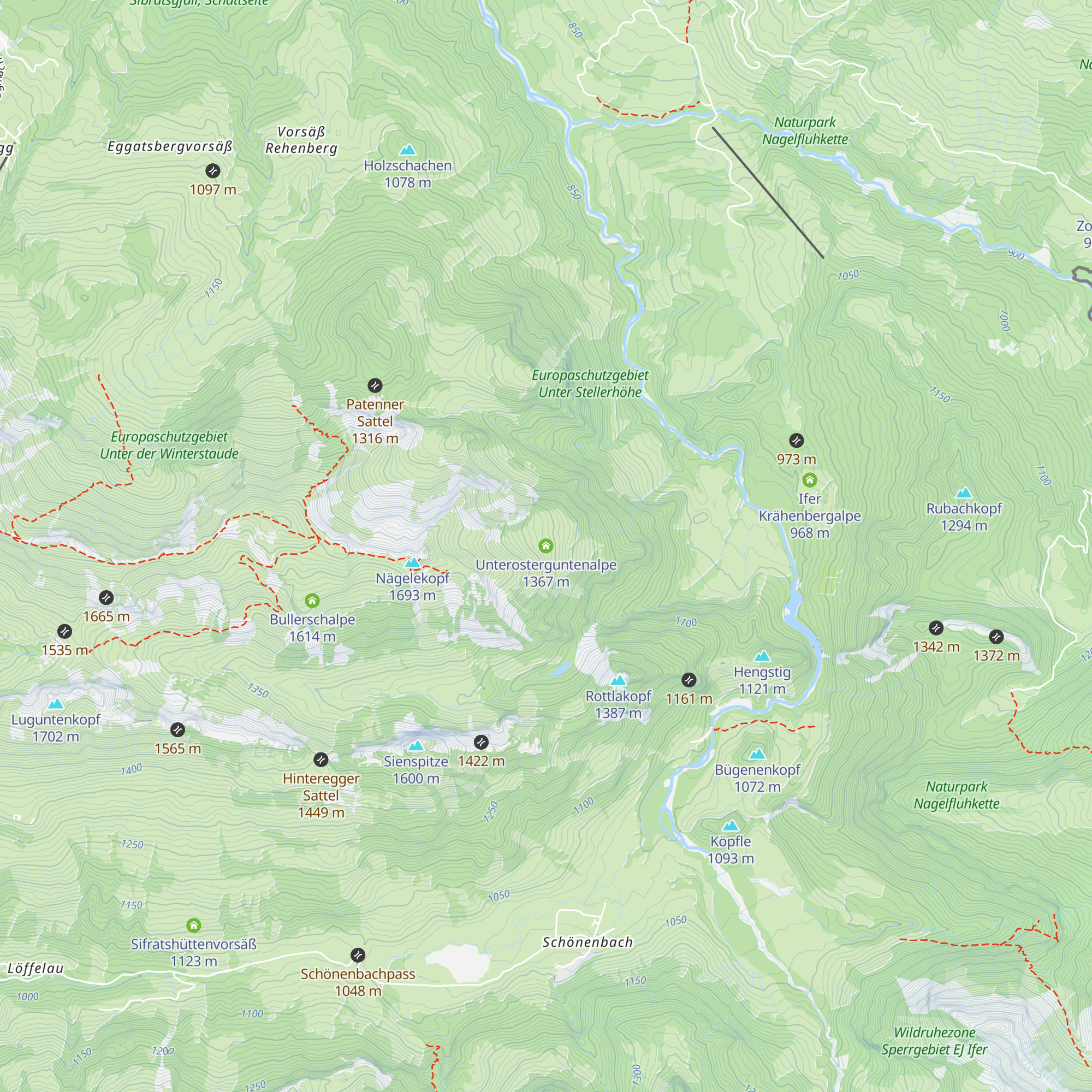 Unterosterguntenalpe map