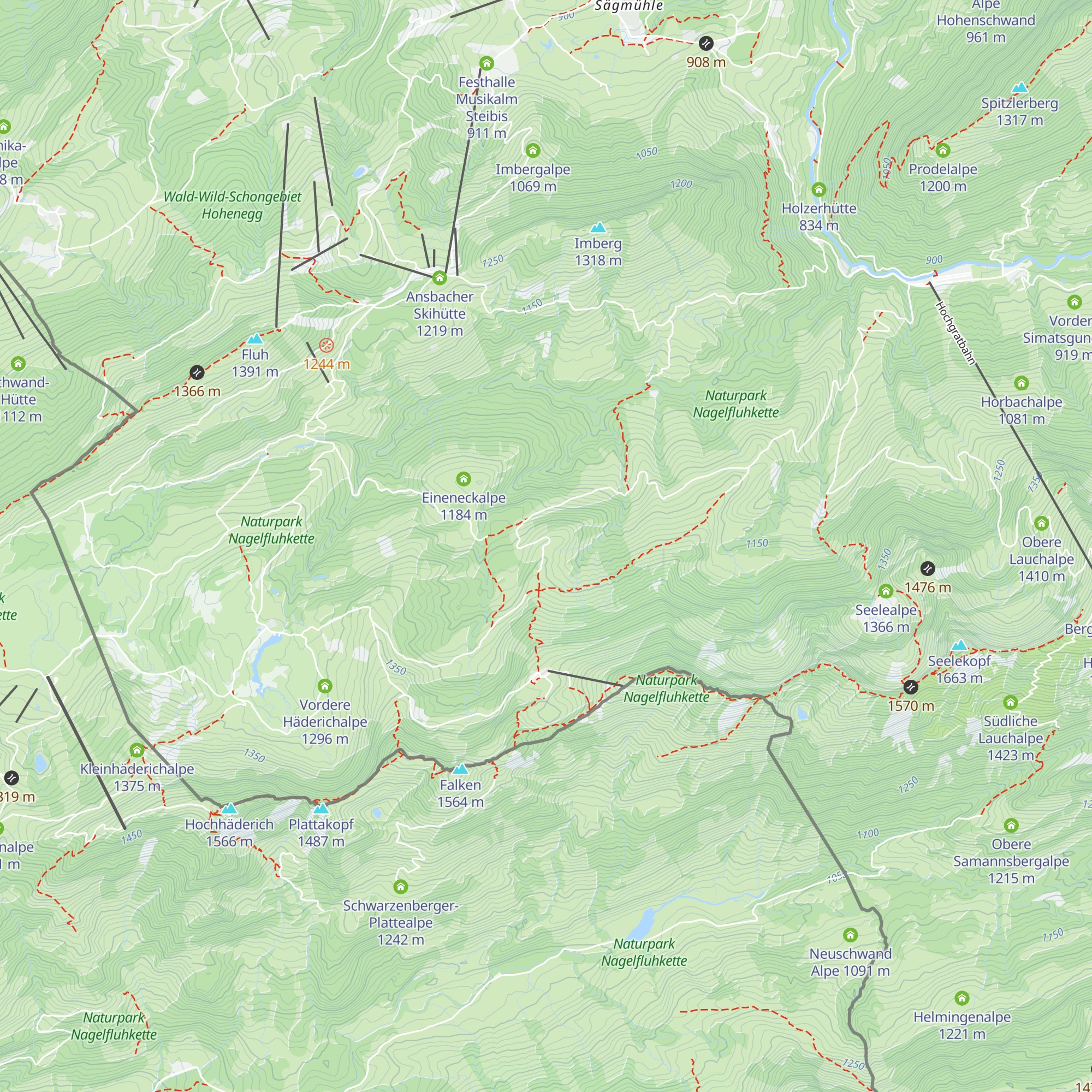 Ziehenalpe map