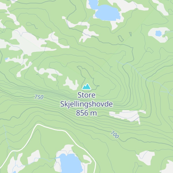 Map of Store Skjellingshovde