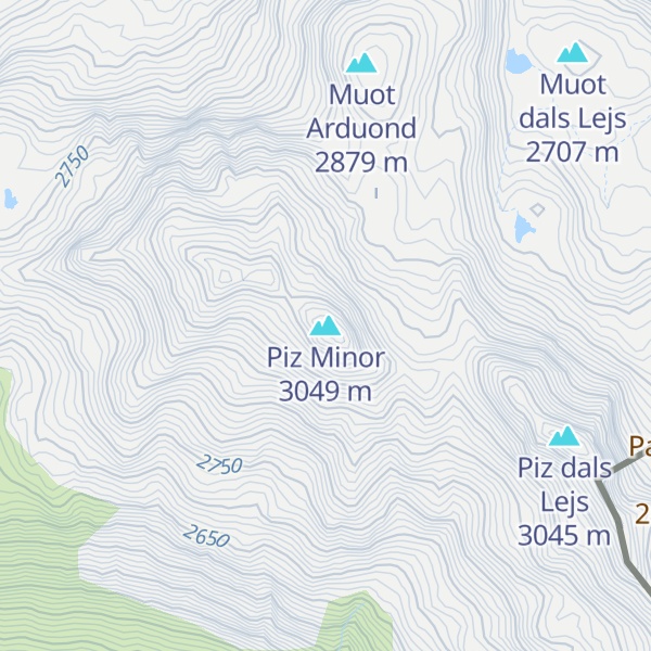 Map of Piz Minor
