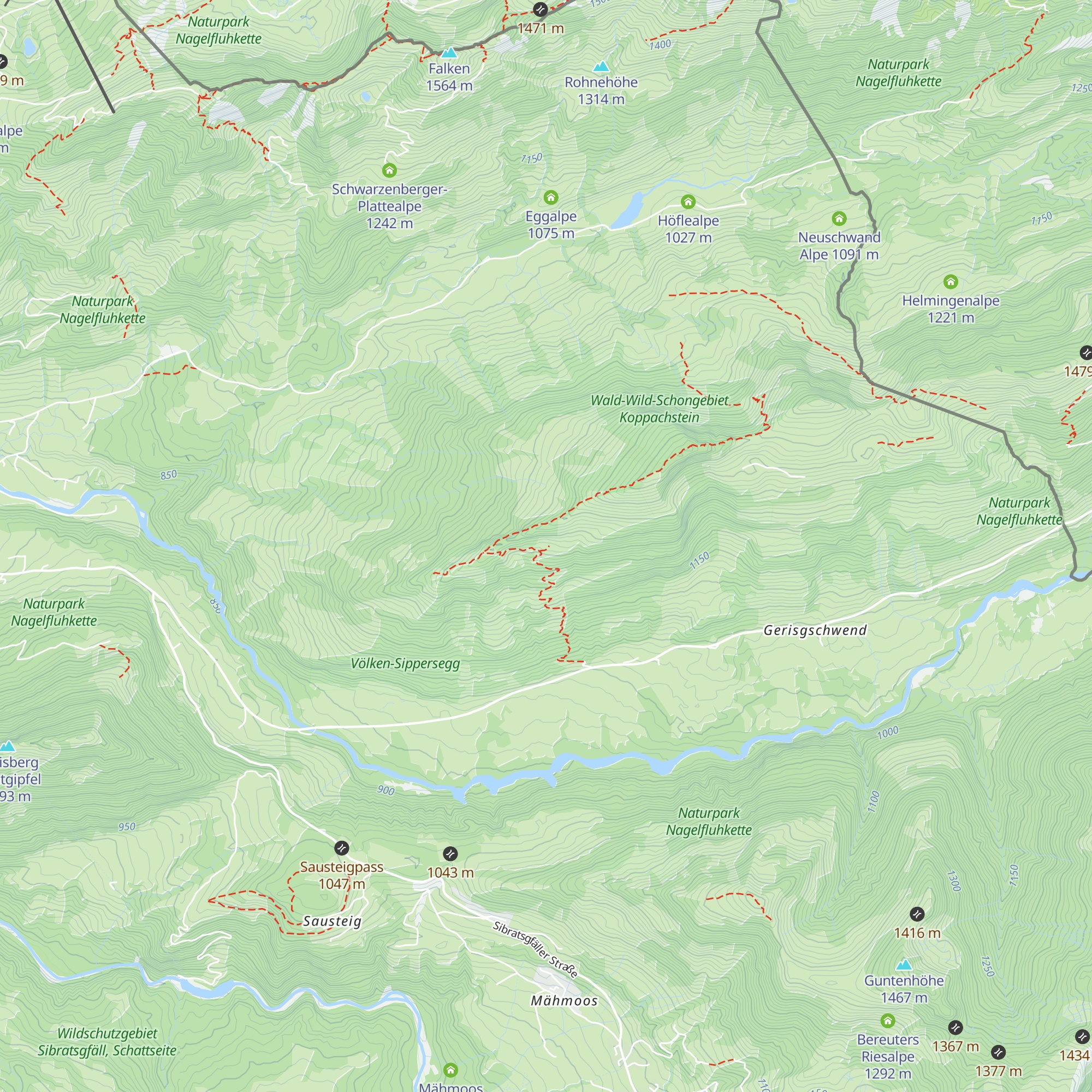 Schrofenalpe map