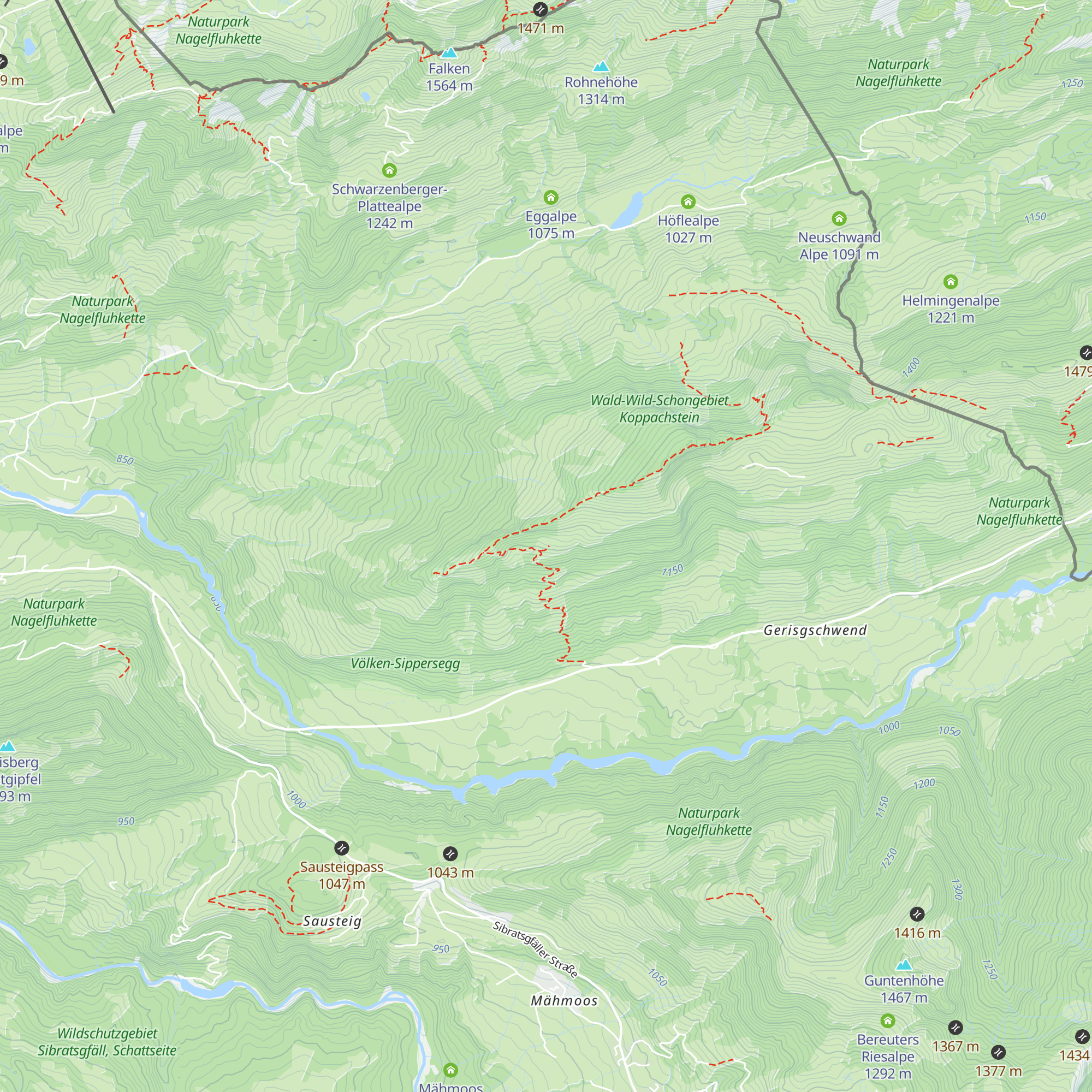 Schrofenalpe map