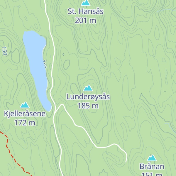 Map of Lunderøysås