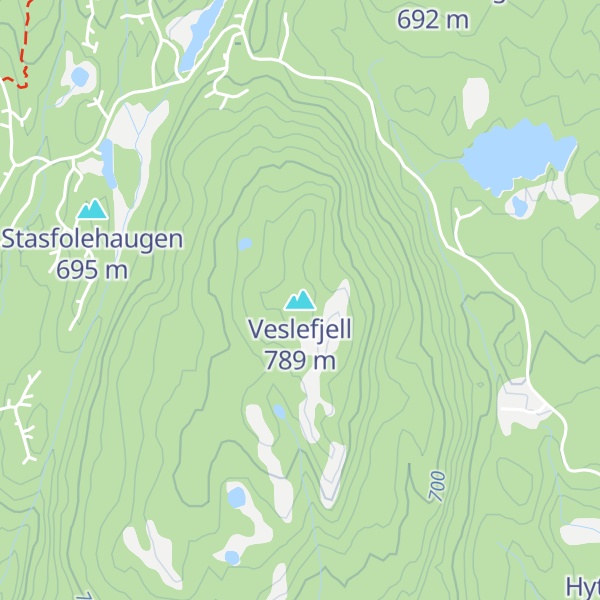 Map of Veslefjell