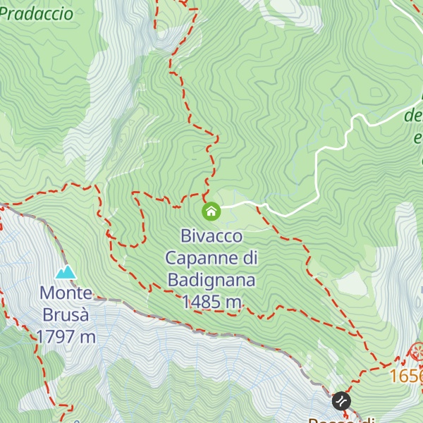 Map of Bivacco Capanne di Badignana