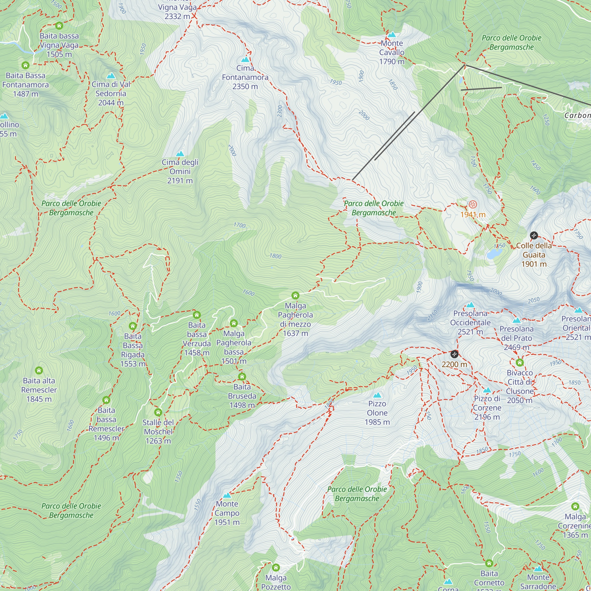 Malga Pagherola di mezzo map