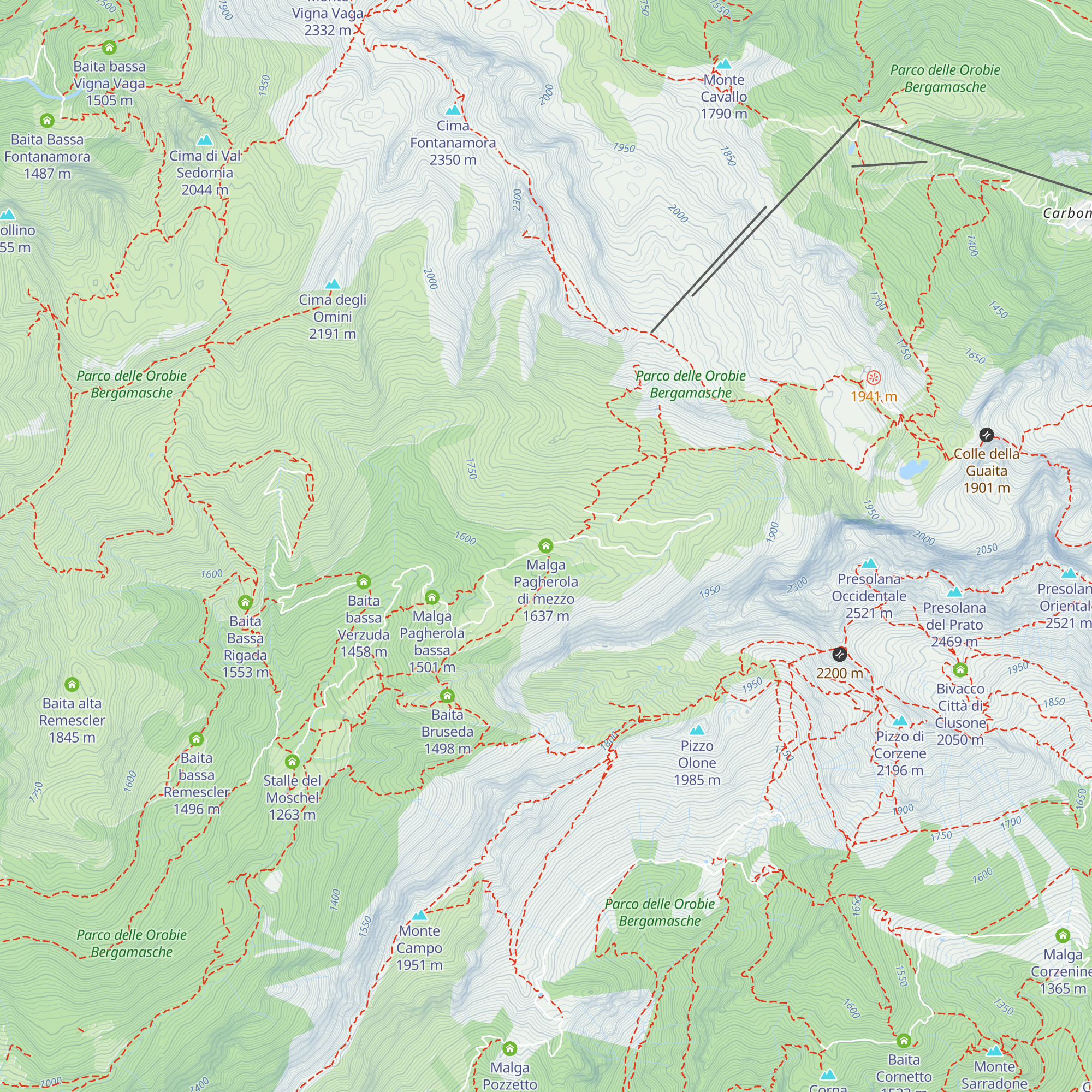 Malga Pagherola di mezzo map