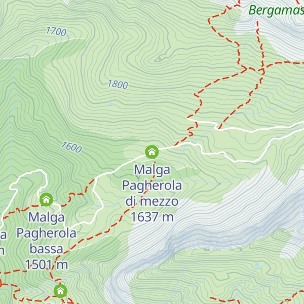 Map of Malga Pagherola di mezzo