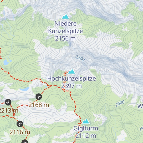 Map of Hochkünzelspitze
