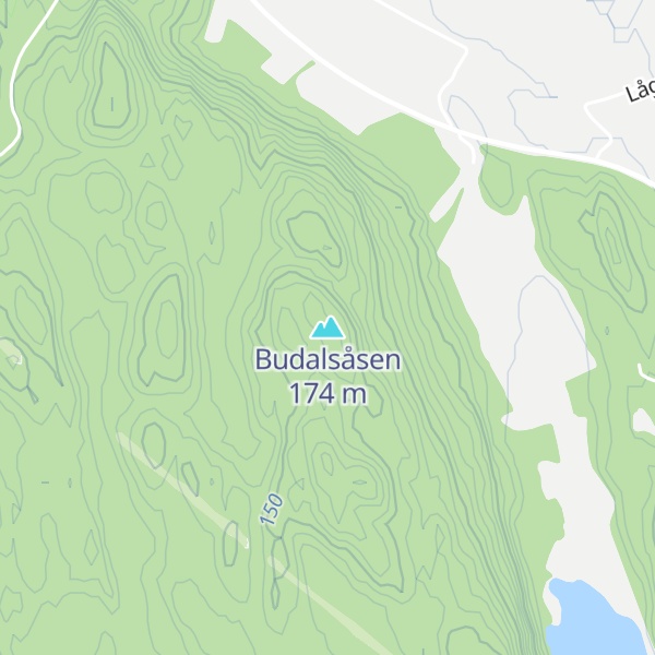 Map of Budalsåsen