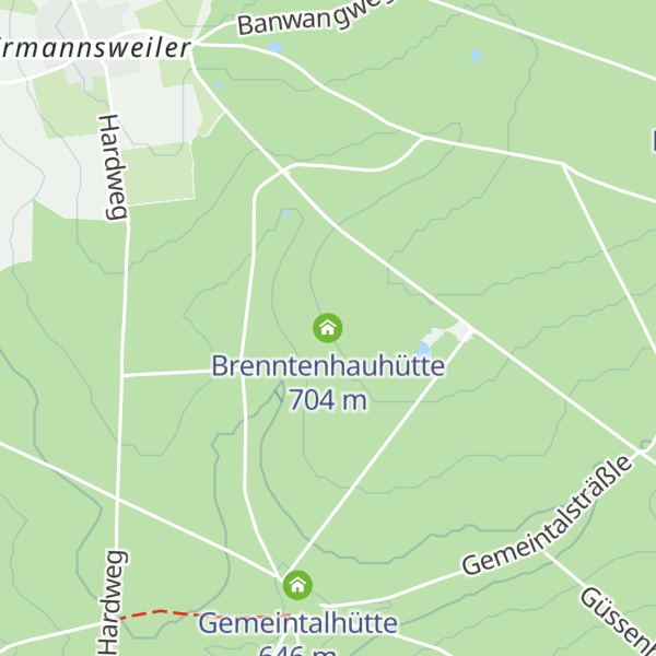 Map of Brenntenhauhütte
