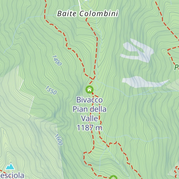 Map of Bivacco Pian della Valle