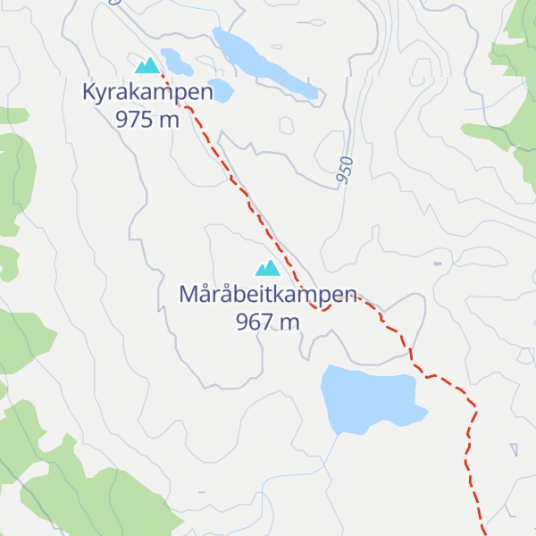 Map of Måråbeitkampen