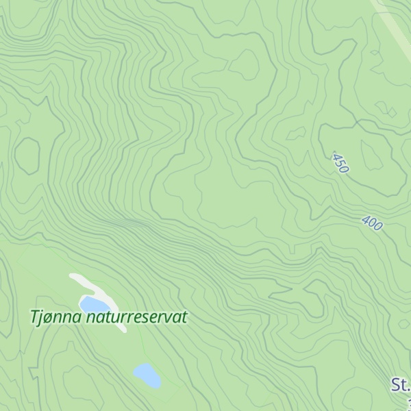 Map of Tjønnelia