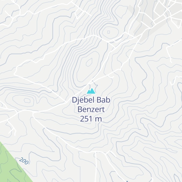 Map of Djebel Bab Benzert