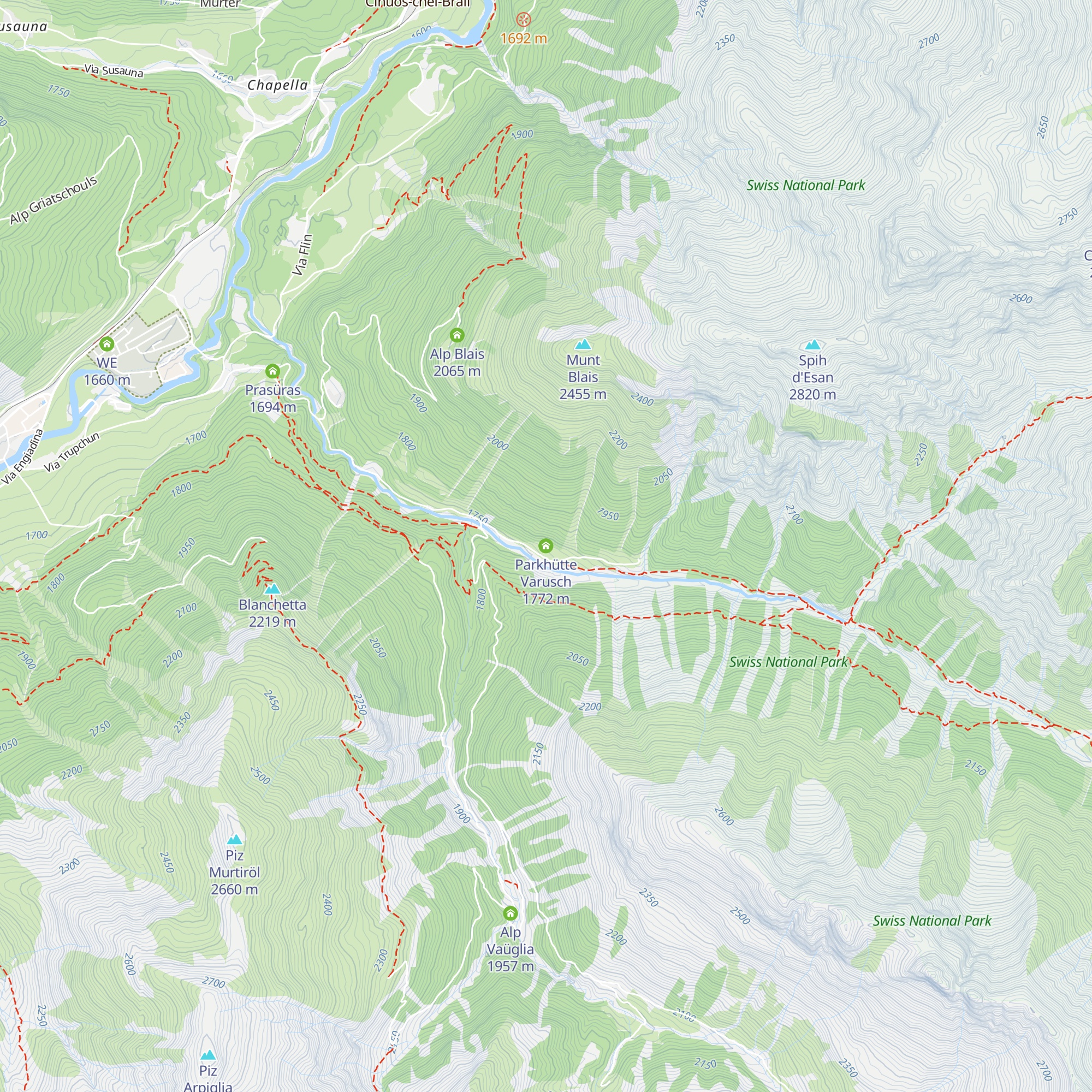 Parkhütte Varusch map