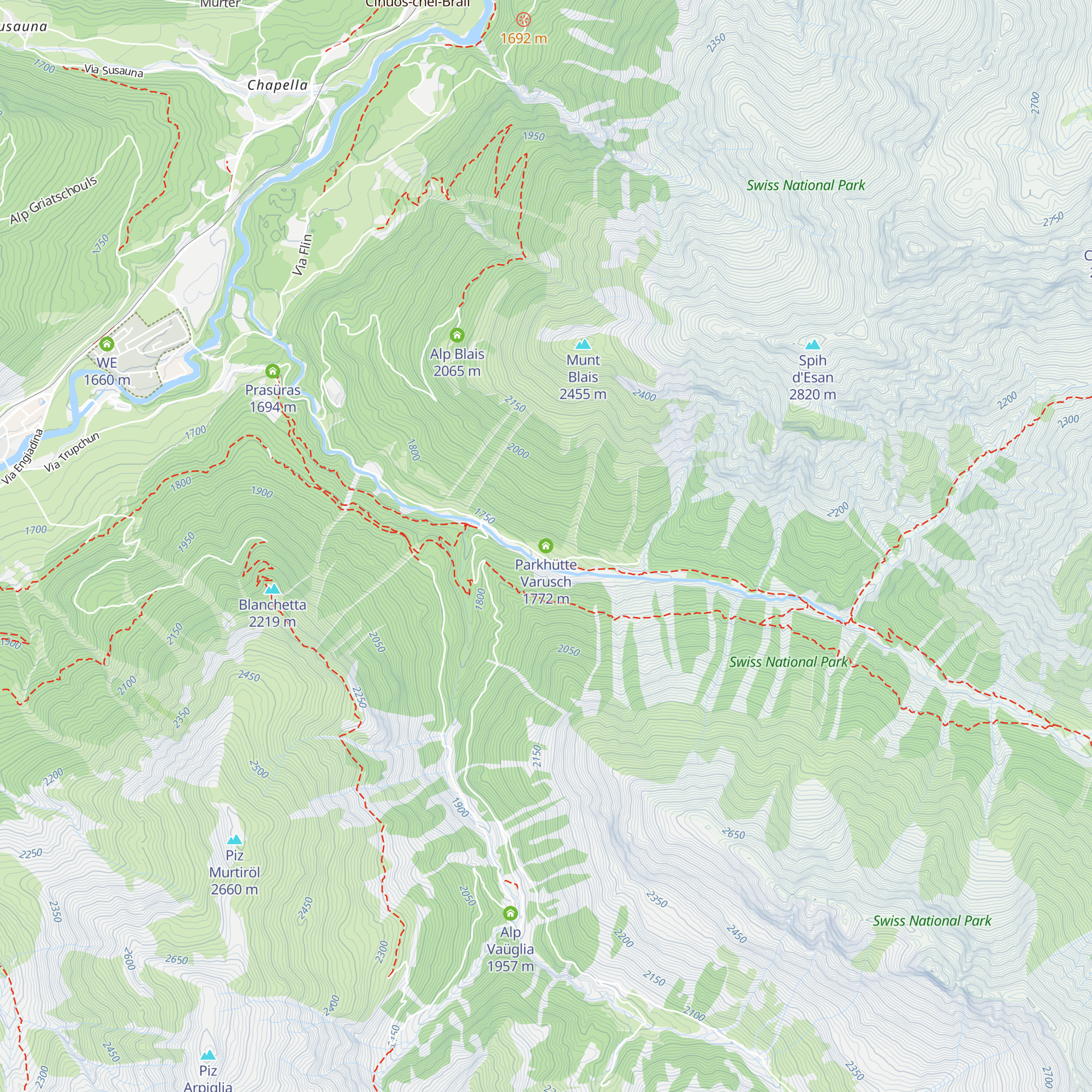 Parkhütte Varusch map