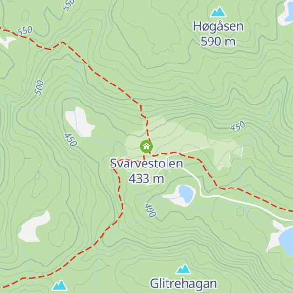 Map of Svarvestolen