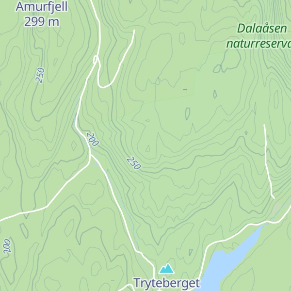 Map of Bjørkedalsåsen